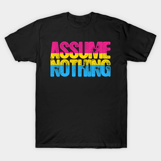 Pansexual Pride Assume Nothing T-Shirt by wheedesign